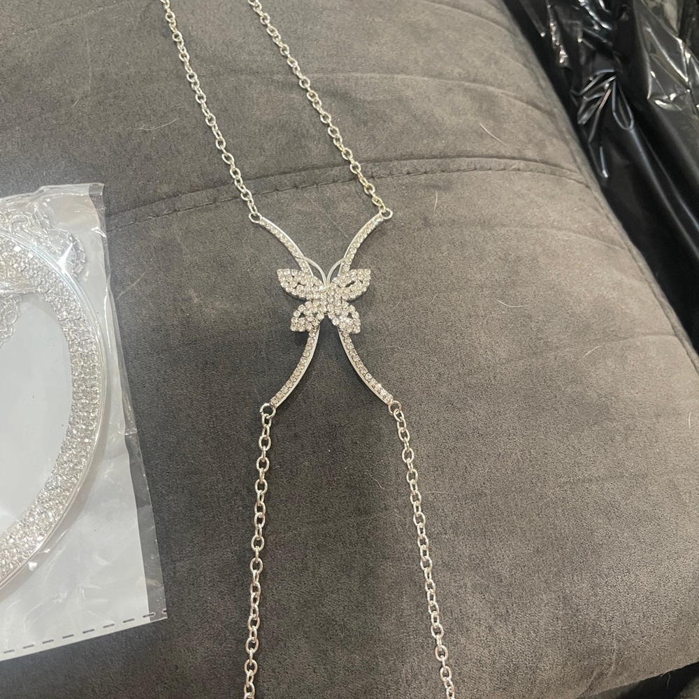 Rhinestone butterfly Decor Body Chain